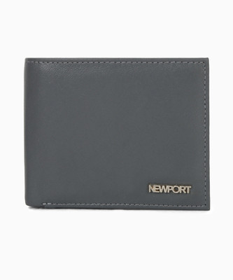 

Newport Men Grey Genuine Leather Wallet(4 Card Slots), Charcoal