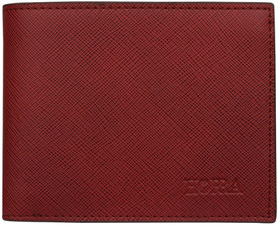 Horra Men Casual Red Artificial Leather Wallet(3 Card Slots)