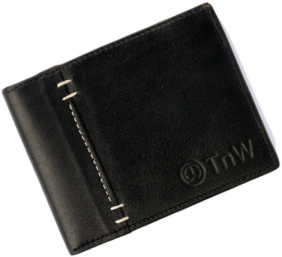 

TnW Boys Casual Black Genuine Leather Wallet(4 Card Slots)
