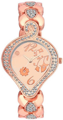 

Rage Enterprise New Stylish Oval Diamond Designer Dial and Fancy Braslate Type Strap Women Watch - For Girls