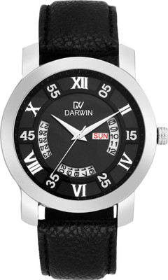 

Darwin DW-1043-PDR-BK Rich Collection Stylish Royal Black Dial Day and Date Casual or Daily Wear Imported Analogue Japanese Movement Watch - For Men
