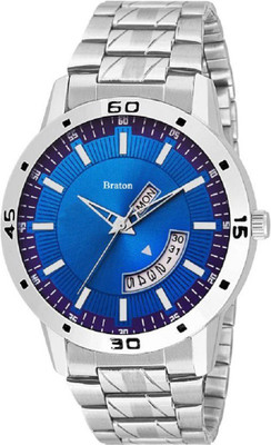 

Braton BT1917SM04 Master piece blue dial stainless steel strap Day & Date function wrist Watch - For Men