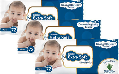 

Billion Extra Soft Baby Wipes with Aloe Vera(216 Pieces)