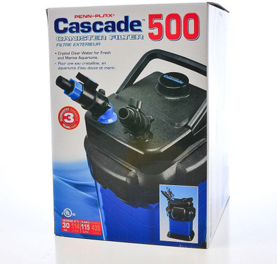 

Penn-Plax Cascade 500 Canister Aquarium Filter(Biological Filtration for Salt Water and Fresh Water)