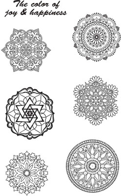

ELEGANZA Clear Rangoli Designs Rubber stamp craft Size 104 mm x 150 mm