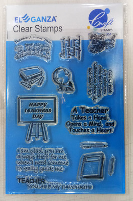 

ELEGANZA Clear Teacher's Day Rubber stamp craft Size 104 mm x 150 mm