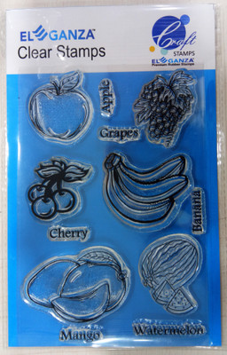 

ELEGANZA Clear Fruit Rubber stamp craft Size 104 mm x 150 mm