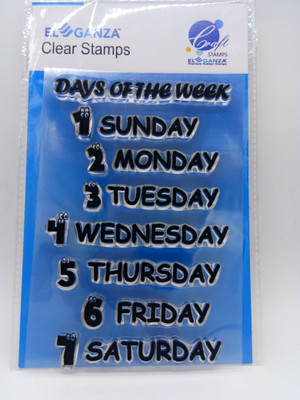 

ELEGANZA Clear Number & Week Rubber stamp craft Size 104 mm x 150 mm