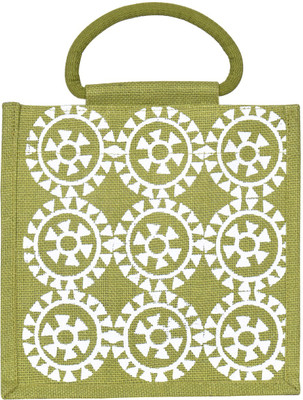 

Jute Cottage Round All Over Print Lunch Bag Medium Green Jute Waterproof Lunch Bag(Green, 3 L)