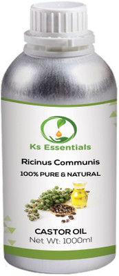 

Ks Essentials 100% Pure Castor Carrier Oil Natural & Undiluted ( 1000ml ) Hair Oil(1000 ml)