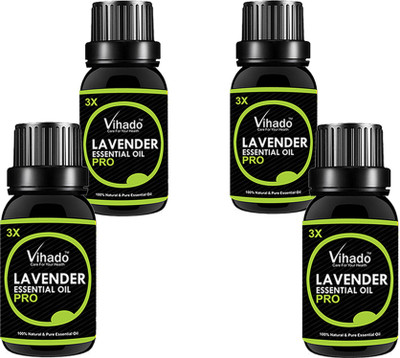 

VIHADO Lavender Pure Essential OiL 3X PRO - 20 ML (Pack of 4)(20 ml)