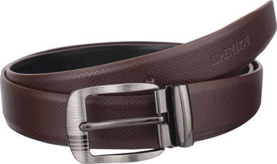 

LIMERENCE Men Casual Brown Genuine Leather Reversible Belt