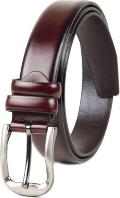 

Cyclone Women Formal Maroon, Black Genuine Leather Belt, Brown