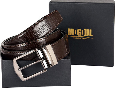 

Mogoul Men Casual Brown Artificial Leather Reversible Belt, Mogoul-rpublack-201805