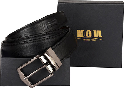 

Mogoul Men Formal Black Artificial Leather Reversible Belt, Mogoul-rpublack-201804
