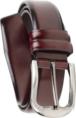 

Cyclone Men Casual Brown Genuine Leather Belt, Red