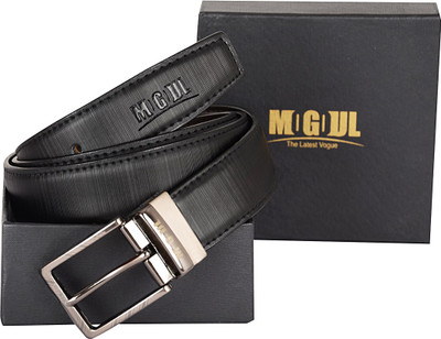 

Mogoul Men Casual Black Artificial Leather Reversible Belt, Mogoul-rpublack-201802