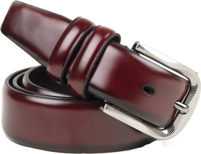 

Cyclone Men Evening Brown Genuine Leather Belt, Red
