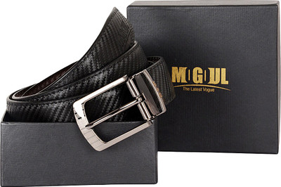 

Mogoul Men Casual Black Artificial Leather Reversible Belt, Mogoul-rpublack-201803