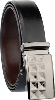 

Urban alfami Men Casual Black Texas Leatherite Reversible Belt