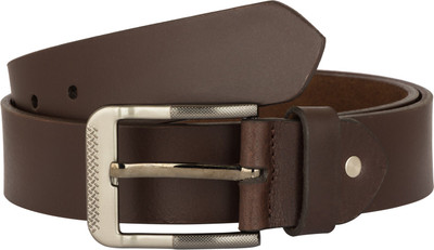 

FRONC Men Casual Brown Genuine Leather Belt