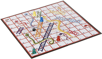 

KRIREEN Games Snakes and Ladders, Multicolor Board Game