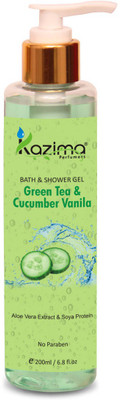 KAZIMA Green Tea & Cucumber Vanilla with Grapefruit Luxury Body Wash & Bath Shower Gel(200 ml)