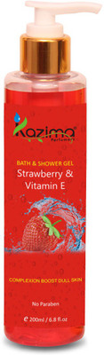 

KAZIMA Strawberry & Vitamin E Luxury Body Wash & Bath Shower Gel For Skin Renewal, Nourishing, Refreshing(200 ml)