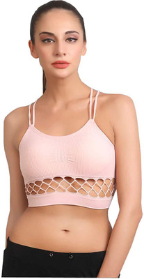 Red Hill Women Bralette Lightly Padded Bra(Pink)