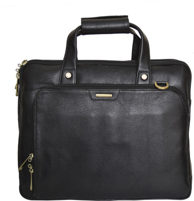 

Swiss SWISSLEATHERSHOULDER LAPTOP Medium Briefcase - For Men & Women(BLACK)