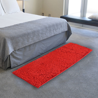 KUBER INDUSTRIES Red Velvet Area Rug(2 ft,  X 5 ft, Rectangle)