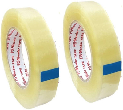 

AutoVHPR 2 Tape Pack 1 Inch Width 100 Meter Tape Roll Length Transparent A Cello Tape CelloTape (Manual)(Set of 2, Transparent)