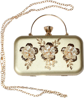 

Daniya Trends Party Gold Clutch