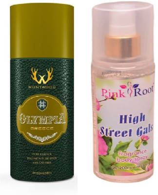

Pink Root HIGH STREET GALS MIST WITH MONTWOOD OLYMPIA GREECE DEO 150ML(Set of 2)