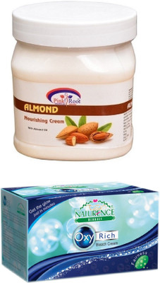 

Pink Root ALMOND CREAM 500ML WITH NATURENCE OXY RICH BLEACH 230G(Set of 2)