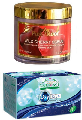 

Pink Root WILD CHERRY SCRUB 100G WITH NATURENCE OXY RICH BLEACH 230G(Set of 2)