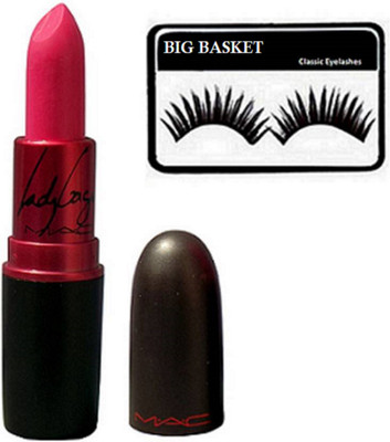 

big Basket EYELASHES WITH MAC LADY GAGA MATTE FINISH LIPSTICK(Set of 2)
