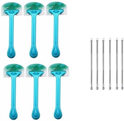 

Mataiva Combo of 6 Disposable Razor with 6 Blackhead Remover Needle(Set of 12)