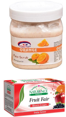 

Pink Root ORANGE SCRUB 500ML WITH NATURENCE FRUIT BLEACH 200G(Set of 2)