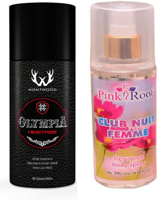 

Pink Root HIGH STREET GALS MIST WITH MONTWOOD OLYMPIA HERITAGE DEO 150ML(Set of 2)