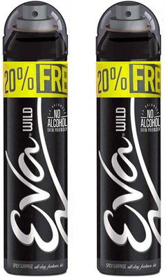 

EVA Deodorant Spray, WILD deo 125ml+25ml with 20% Extra 150ml x 2 - Combo 2 Deodorant Spray - For Women(250 ml, Pack of 2)