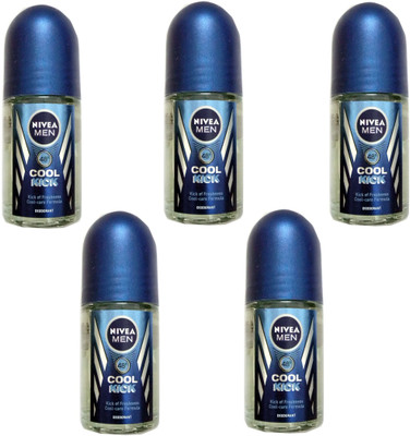 

Nivea MEN COOL KICK ROLL ON DEODORANT 25 ML Deodorant Spray - For Men & Women(25 ml, Pack of 5)