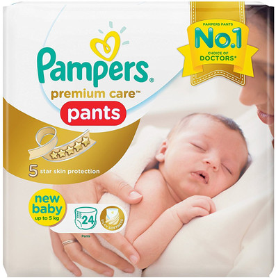 

Pampers Premium Care Pants Style Diapers, New Born Size (24 Count) - New Born(24 Pieces)
