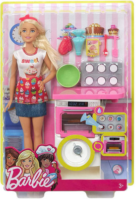 

Barbie Bakery Chef Doll and Playset(Multicolor)