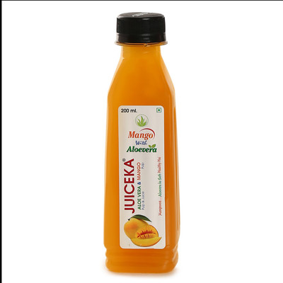 

Juiceka Mango Fruit Drink With Alovera Pulp 200 ML Pack Of 12 Bottles(12 x 200 ml)
