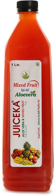 

Juiceka Mix Fruit Drink With Alovera Pulp 1 LTR Pack Of 4 Bottles(4 x 1000 ml)