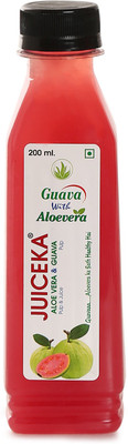 Juiceka Guava Fruit Drink With Alovera Pulp Pack Of 12 Bottles(12 x 200 ml)