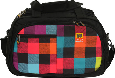 

Liviya RKT LIVDUFFLEBLKCHEQ Travel Duffel Bag(Multicolor)