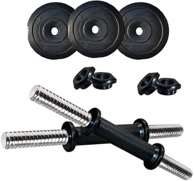 Protoner 10 kg PVC Adjustable Dumbbells with Gloves & Hand Gripper Adjustable Dumbbell(10 kg)