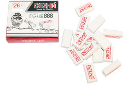 

Dezha Accuclear 888WHITE Non-Toxic Eraser(Set of 1, White)
